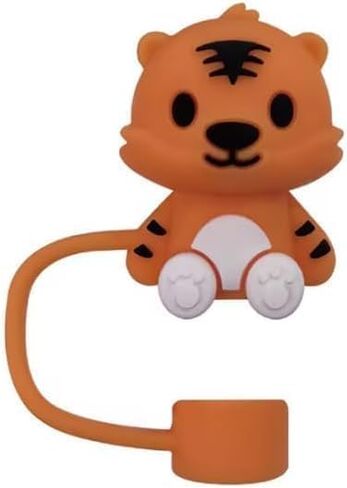 4pcs Tiger Straw Cover for Stanley 40&30 Oz Cup, 10mm Silicone Straw Covers Cap for Stanley Cup Accessories, Cute Topper for Tumblers, Cap Stopper for Reusable Straws Tip Lids in Kuwait