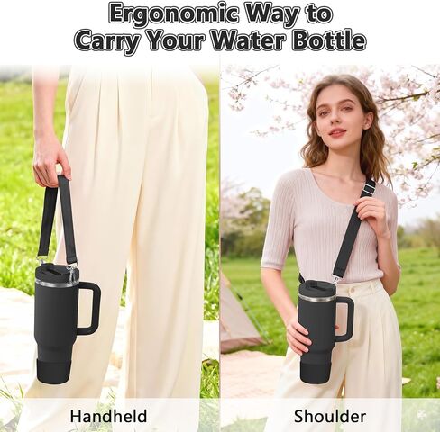 مجموعة إكسسوارات أكواب WUQID متوافقة مع Stanley H2.0 وProtour 30oz 40oz، تتضمن حذاء واقٍ، وحزام كتف وحزام مقبض، وحزام حمل الكتف للنساء والرجال in Kuwait