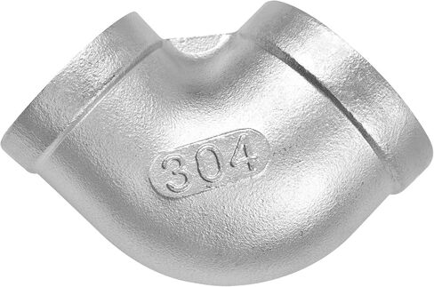 Avanty Stainless Steel 304 Cast Pipe Fitting Reducing 90 Degree Elbow 3/4" NPT Female x 3/8" NPT Female Adapter 1pc in Kuwait