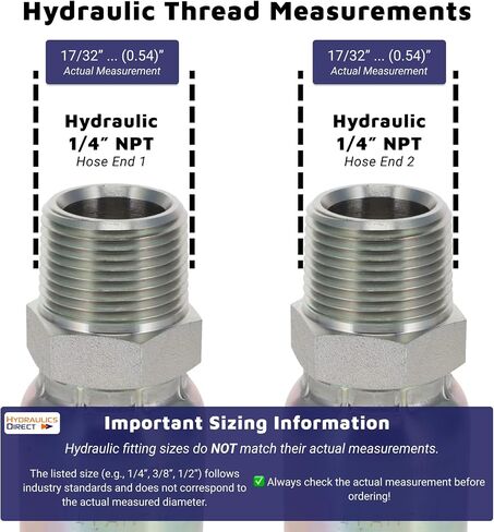 HYDRAULICS DIRECT | FA-UFW4-NPT-30 Inch | Assembly: 1/4" Ultraflex Hose with 1/4" Male NPT x 1/4" Male NPT, 30" long (6,525 psi) in Saudi Arabia