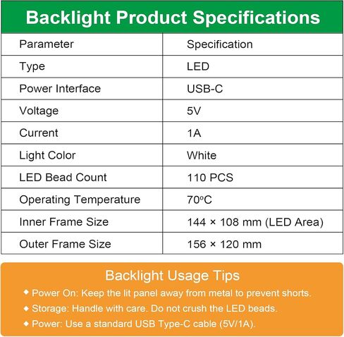 لوحة إضاءة خلفية LED CMYK متوافقة مع طابعة BambuLab A1/A1 mini Combo/P1/X1/A1 ثلاثية الأبعاد، لوحة PCB Lithophane مع USB للوحة إضاءة نموذج صورة مطبوعة ثلاثية الأبعاد، عبوتان in Kuwait