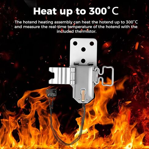 مجموعة أدوات تجميع التدفئة الأصلية P2S Hotend من ENOMAKER لطابعة Bambu P2S ثلاثية الأبعاد | مشبك تبديل سريع 300 درجة مئوية مع سخان وثرمستور، قاعدة تسخين سيراميك آمنة للحرارة، ملحق مشبك فوهة التثبيت in Kuwait