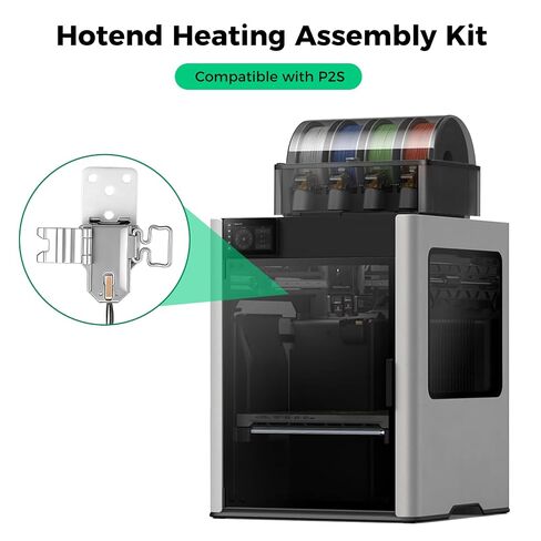مجموعة أدوات تجميع التدفئة الأصلية P2S Hotend من ENOMAKER لطابعة Bambu P2S ثلاثية الأبعاد | مشبك تبديل سريع 300 درجة مئوية مع سخان وثرمستور، قاعدة تسخين سيراميك آمنة للحرارة، ملحق مشبك فوهة التثبيت in Kuwait