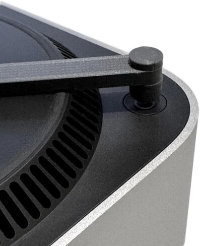 حامل حامل 2 في 1 وموسع زر الطاقة المساعد لجهاز Mac mini M4 2024، قاعدة حامل بسيطة بطباعة ثلاثية الأبعاد لسهولة التشغيل/إيقاف التشغيل (أسود) in Kuwait