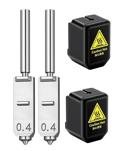 Mviioe 0.4 مم من الصلب المقوى سريع الفصل متوافق مع Anycubic Kobra S1 Max Combo، قطعتين | تجميع سريع للطرف الساخن: تتميز مجموعة الفوهات الفولاذية الصلبة مقاس 0.4 مم بتصميم سريع التفكيك لسهولة التنظيف in Kuwait