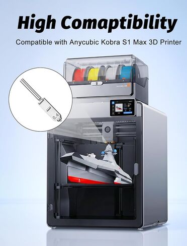 Mviioe 0.4 مم من الصلب المقوى سريع الفصل متوافق مع Anycubic Kobra S1 Max Combo، قطعتين | تجميع سريع للطرف الساخن: تتميز مجموعة الفوهات الفولاذية الصلبة مقاس 0.4 مم بتصميم سريع التفكيك لسهولة التنظيف in Kuwait