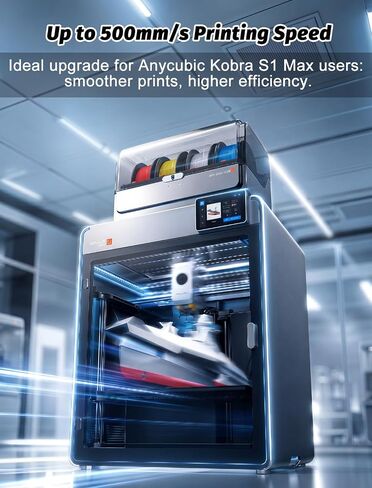 Mviioe 0.4 مم من الصلب المقوى سريع الفصل متوافق مع Anycubic Kobra S1 Max Combo، قطعتين | تجميع سريع للطرف الساخن: تتميز مجموعة الفوهات الفولاذية الصلبة مقاس 0.4 مم بتصميم سريع التفكيك لسهولة التنظيف in Kuwait
