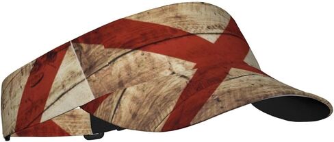 Alabama State Flag on Old Wood Grain Postcard Print Foldable Sun Visor Hat Lightweight Adjustable Sun Visor Hat Outdoor Sports Cap for Adults Black in Kuwait
