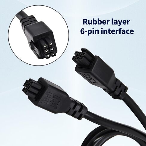 كابل تمديد Creativity AMS 6 Pin 2M/78.74 بوصة، لطابعات Lab AMS/2 Pro/X1/P1/P1S/P1P/X1C/H2D/K2 Plus/Hi Combo ثلاثية الأبعاد، ذكر إلى ذكر (مع مرشح حلقة مغناطيسية) in Kuwait