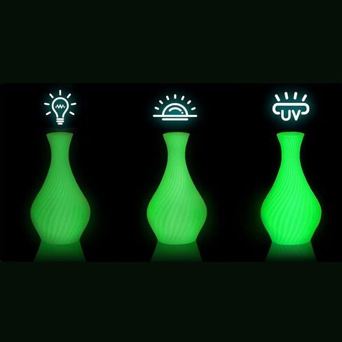 TPU Glow in The Dark 3D Printer Filament, TPU 95A, Blue, Green, Yellow, Purple 250g, 1.75mm 3D Printer Filament. (250g Green) in Kuwait