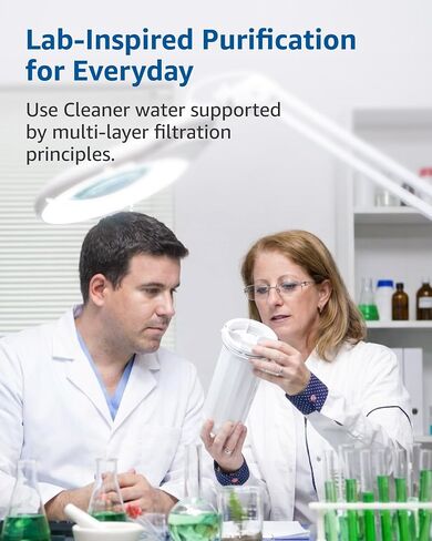 استبدال خرطوشة فلتر المياه الجديدة من Culligan Pitcher & Dispenser ZEROF01، ترشيح متقدم على 5 مراحل، يقلل الرصاص، إجمالي PFAS، الزئبق، الفلورايد والكلور من GAMOTH، عدد 2 in Kuwait