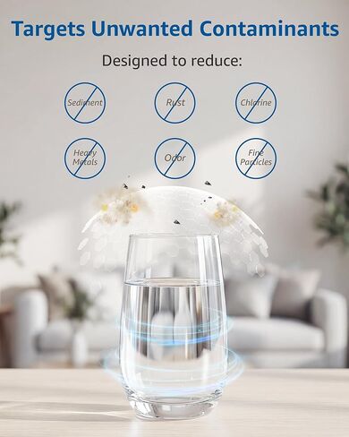 استبدال خرطوشة فلتر المياه الجديدة من Culligan Pitcher & Dispenser ZEROF01، ترشيح متقدم على 5 مراحل، يقلل الرصاص، إجمالي PFAS، الزئبق، الفلورايد والكلور من GAMOTH، عدد 2 in Kuwait