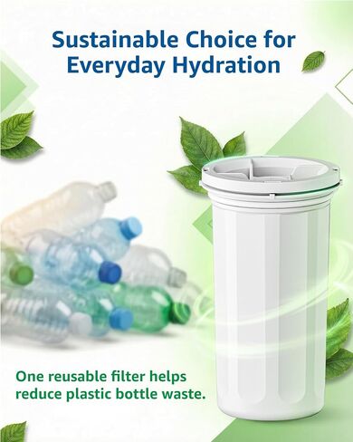 استبدال خرطوشة فلتر المياه الجديدة من Culligan Pitcher & Dispenser ZEROF01، ترشيح متقدم على 5 مراحل، يقلل الرصاص، إجمالي PFAS، الزئبق، الفلورايد والكلور من GAMOTH، عدد 2 in Kuwait