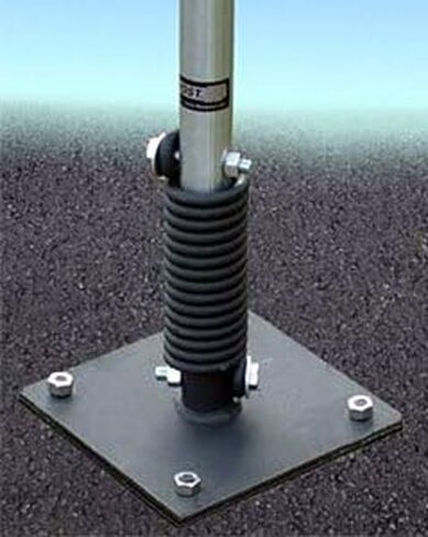 SmartSign FlexPost Signpost - Asphalt Model | 6' high Post, Flexible Sign Holder for Outdoors with Base, Made in USA in Kuwait