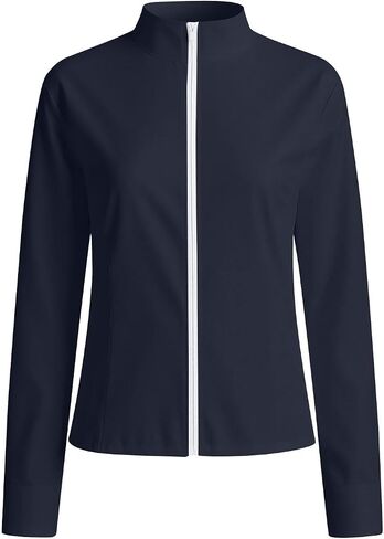 Women's Lightweight Athletic Jacket Sun Protection Full Zip Long Sleeve Shirts Plus Size Slim Hiking Outdoor Clothes in Kuwait