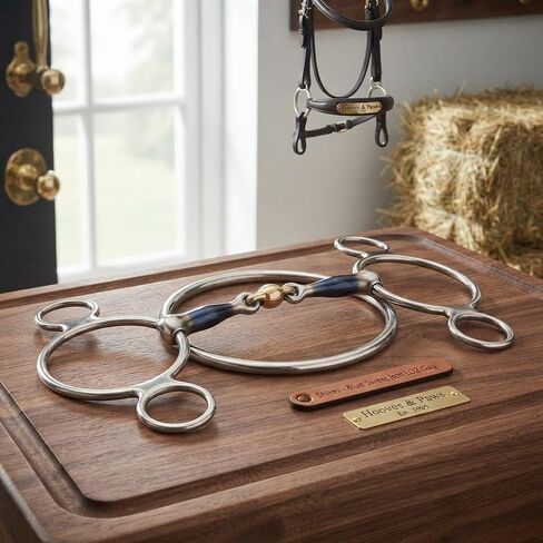 Shires Blue Sweet Iron Two Ring Gag with LOZ in Kuwait