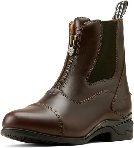 حذاء ARIAT النسائي Devon Zip Paddock، لون الشوكولاتة المشمع، 9.5 in Kuwait
