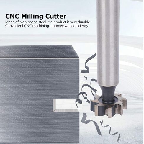 لقمة قاطعة بفتحة T، قاطعة طحن ساق مستقيمة من الفولاذ عالية السرعة، أداة قطع CNC 5 × 16 × 10 مم لطحن المعادن، دقة T - قاطعة أخدود بفتحة مترية in Kuwait