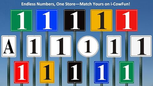 Premium Aluminum Number Signs 3, Metal 12" X 8" Yellow Numbered Signs Outdoor for Parking Lots, Floor, Dock, Court, Aisle, Field, High Visibility, No Fade, Weather-resistant in Kuwait