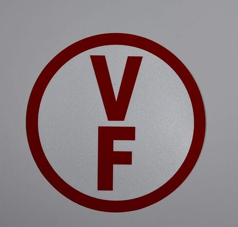 لافتة دائرية للأرضية V-F (أبيض، ملصق عاكس، 6X6) in Kuwait