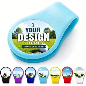 Custom Magnetic Golf Ball Marker Hat Clip, Personalized Silcone Ball Markers with Photo/Logo/Name, Premium Golf Accessories Gifts for Men Women Golfers in Kuwait