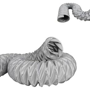 Flexible Air Ducting Vent Duct Hosing Grey Duct Hose Flame Retardant Smoke Exhaust Hose for Blower, Exhaust, HVAC, Greenhouse(L 2m(6ft),300mm(12")) in Saudi Arabia