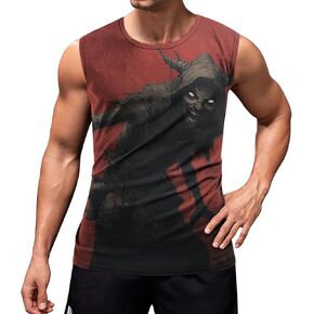Funny Graphic Tank Top for Men Casual Loose Fit Sleeveless Workout Shirts Summer Comfy Crewneck Muscle Tees in Kuwait