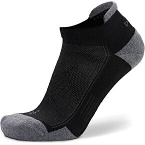 Balega Unisex Adult Hidden Contour Upcycled Impact Resistance/Cushioning Performance No Show Athletic Running Socks (1 Pair), Black, Medium in Kuwait