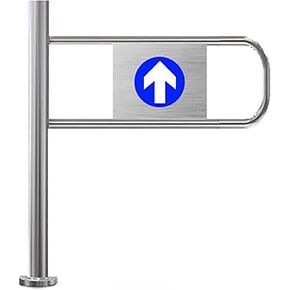 Swing Safety Gate,90° One-Way Swing Metal Safety Gate, 60x97 cm (Right) - Unidirectional Entrance Barrier for Supermarkets, Factories & Shops, Perfect for Aisle Protection in Kuwait