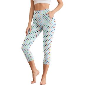 Capri Leggings with Pockets for Women Workout & Running Yoga Pants in Kuwait