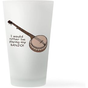 CafePress Banjo Design Pint Glass Pint Glass, 16 oz. Drinking Glass in Kuwait