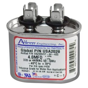 4 فائق التوهج/MFD 370 440 VAC تشغيل المحرك مكثف JustCacapacitors متوافق مع AmRad USA2028 P/N VA2000/37-44-405 in Kuwait