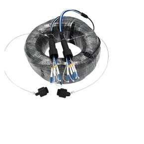 250m 2/4/6/8 Cores Outdoor Armored PDLC LC SC FC Singlemode TPU Waterproof 5mm Jumper Optical Fiber Extender 4C(4 cores TPU FC-FC) in Kuwait
