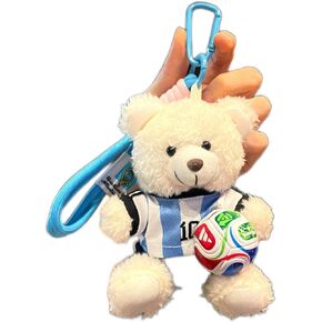 Cute Football Bear Plush Keychain, Bag Charm, Soccer Fan Gift, Backpack Pendant for Teens and Adults in Saudi Arabia