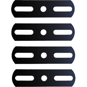 4 Pcs Black 4.33" Heavy Duty Metal Steel Repair Fixing Bracket Connector Adjustable Flat Mending Plate for Wood, Furniture in Saudi Arabia