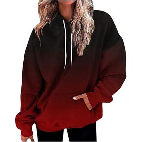 Womens Hoodies Tie Dye Oversized Sweatshirt Plus Size Loose Fit Cute Hoodie Drawstring Fall Pullover with Pocket in Kuwait