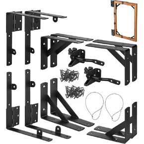 2 Sets Anti Sag Gate Kit Gate Hardware Heavy Duty Fence Gate Kit No Sag Corner Brace Bracket for Wooden Fence with Self-Locking Gate Latch in Saudi Arabia