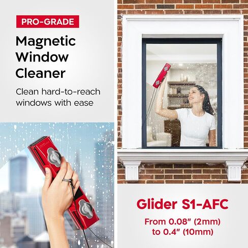 أداة تنظيف النوافذ المغناطيسية Tyroler Glider S-1 AFC تناسب Windows 0.1"-0.4" | | أداة تنظيف النوافذ ذات الوجهين تناسب نظام التشغيل Windows بسُمك 0.1 بوصة - 0.4 بوصة | منظف ​​النوافذ المغناطيس | منظف ​​الزجاج المغناطيسي in Kuwait