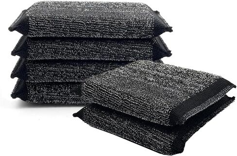 6 Pcs Steel Wool Scrubber Kitchen Sponges, Non Scratch Scrubbers Heavy Duty Reusable Multipurpose Cleaning Scrubbing Sponges Scrubbers for Pots, Pans, Gentle and Scratch Free Household Cleaning in Kuwait