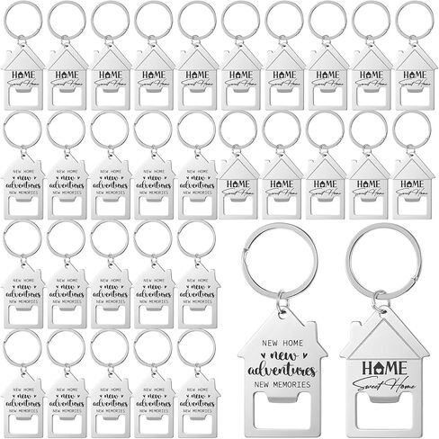 30 Pcs Welcome Home Keychain, Stainless Steel House Key Chain, Sweet Home Custom Bottle Opener Keychain for Realtor Gifts, Housewarming & New Homeowners in Kuwait