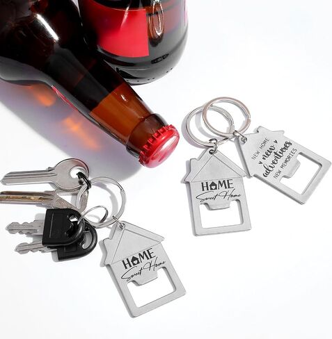 30 Pcs Welcome Home Keychain, Stainless Steel House Key Chain, Sweet Home Custom Bottle Opener Keychain for Realtor Gifts, Housewarming & New Homeowners in Kuwait