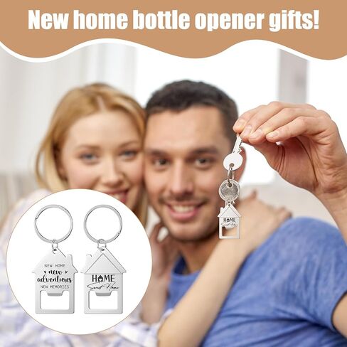 30 Pcs Welcome Home Keychain, Stainless Steel House Key Chain, Sweet Home Custom Bottle Opener Keychain for Realtor Gifts, Housewarming & New Homeowners in Kuwait