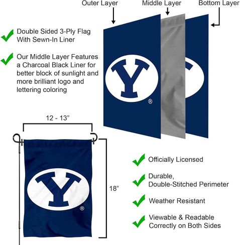 BYU Cougars Oval Garden Flag in Kuwait
