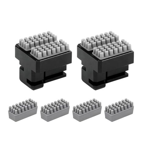 Kobra S1 Nozzle Brush - 2 Pack Aluminum Housing Silicone Wiper, 4 Replacement Brushes Included - Durable Hotend Cleaning Accessory for Kobra S1 3D Printer in Kuwait