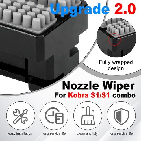 Kobra S1 Nozzle Brush - 2 Pack Aluminum Housing Silicone Wiper, 4 Replacement Brushes Included - Durable Hotend Cleaning Accessory for Kobra S1 3D Printer in Kuwait