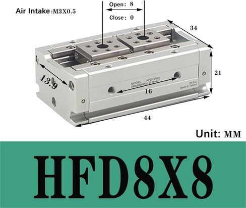 JSVTWTKH HFD8x8 HFD16X30 20X40 HFD12x25x80X10X50X60 HFD20X40 قابض هوائي متوازي أسطوانة إصبع رفيعة عازلة هيدروليكية (HFD8X8) in Kuwait