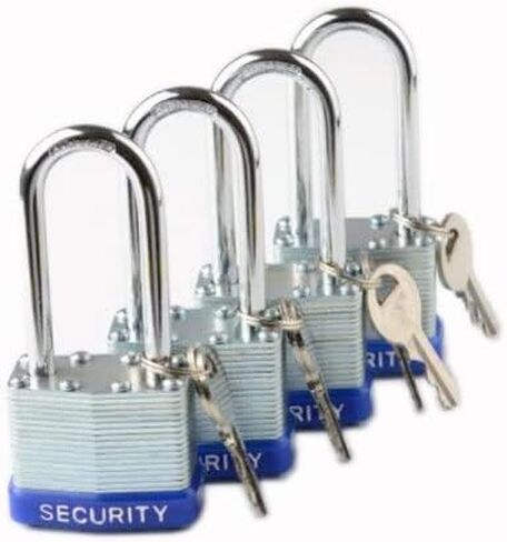 4 Pcs 40MM Laminated Padlock (Long Shank - Key Alike) in Kuwait