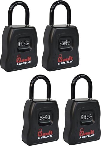 Large Hide A Key Outside Waterproof 4 Digit Numeric Combination Hanging Lock Box - 4-Pack in Kuwait