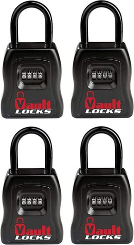 Large Hide A Key Outside Waterproof 4 Digit Numeric Combination Hanging Lock Box - 4-Pack in Kuwait