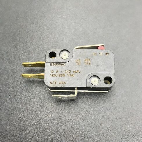 Cherry E3300H0 Compatible Micro Switch - 10A 125/250VAC, Momentary Limit/Reset Detection Push Button, RU & CSA Certified in Kuwait